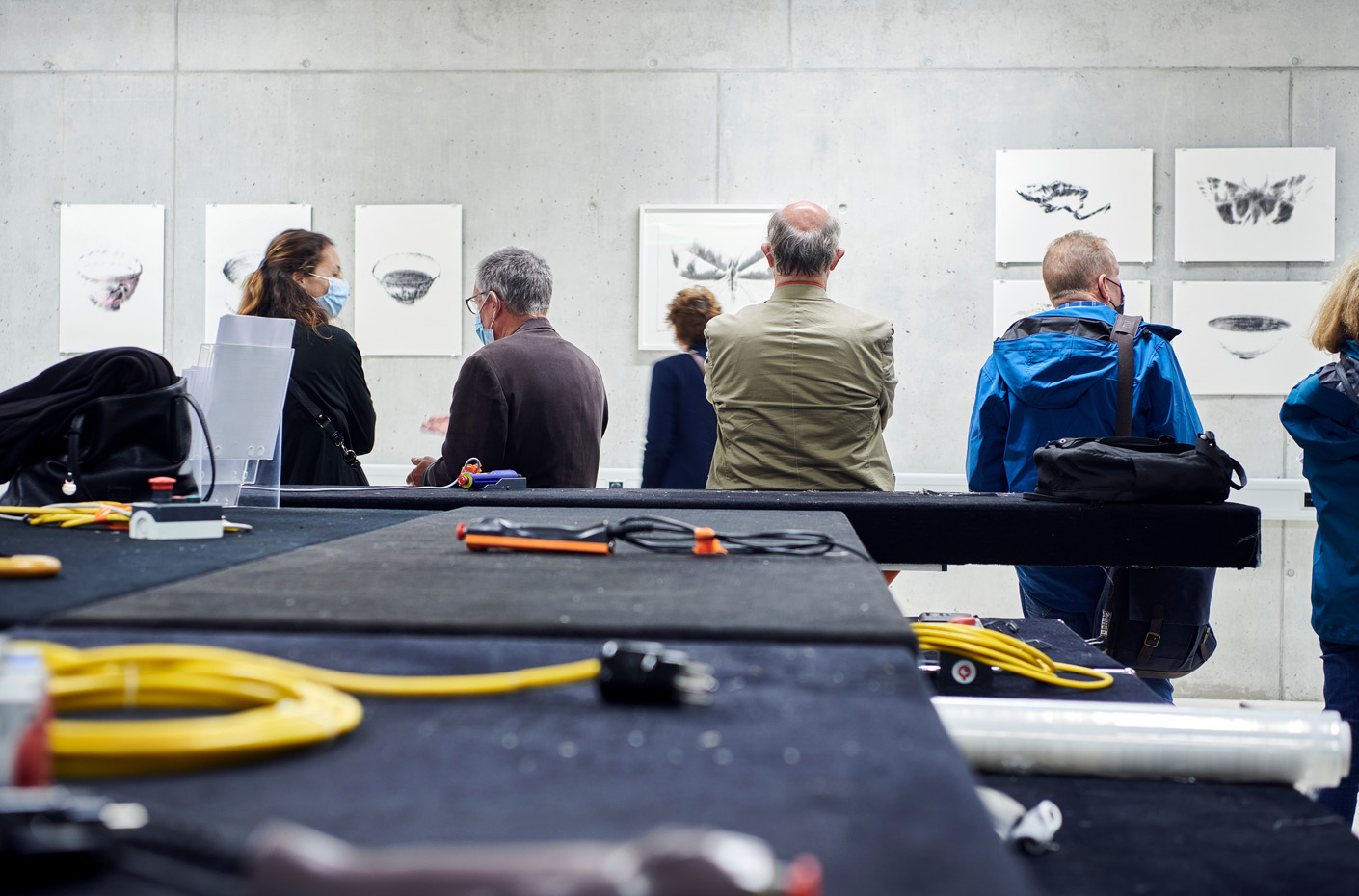 Klinik Südhang Vernissage Südsicht 2021 Lena Lauterburg Zeichnungen